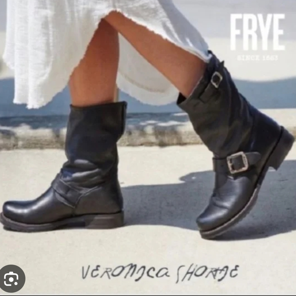 Frye Black Veronica Short Moto Boots for Women